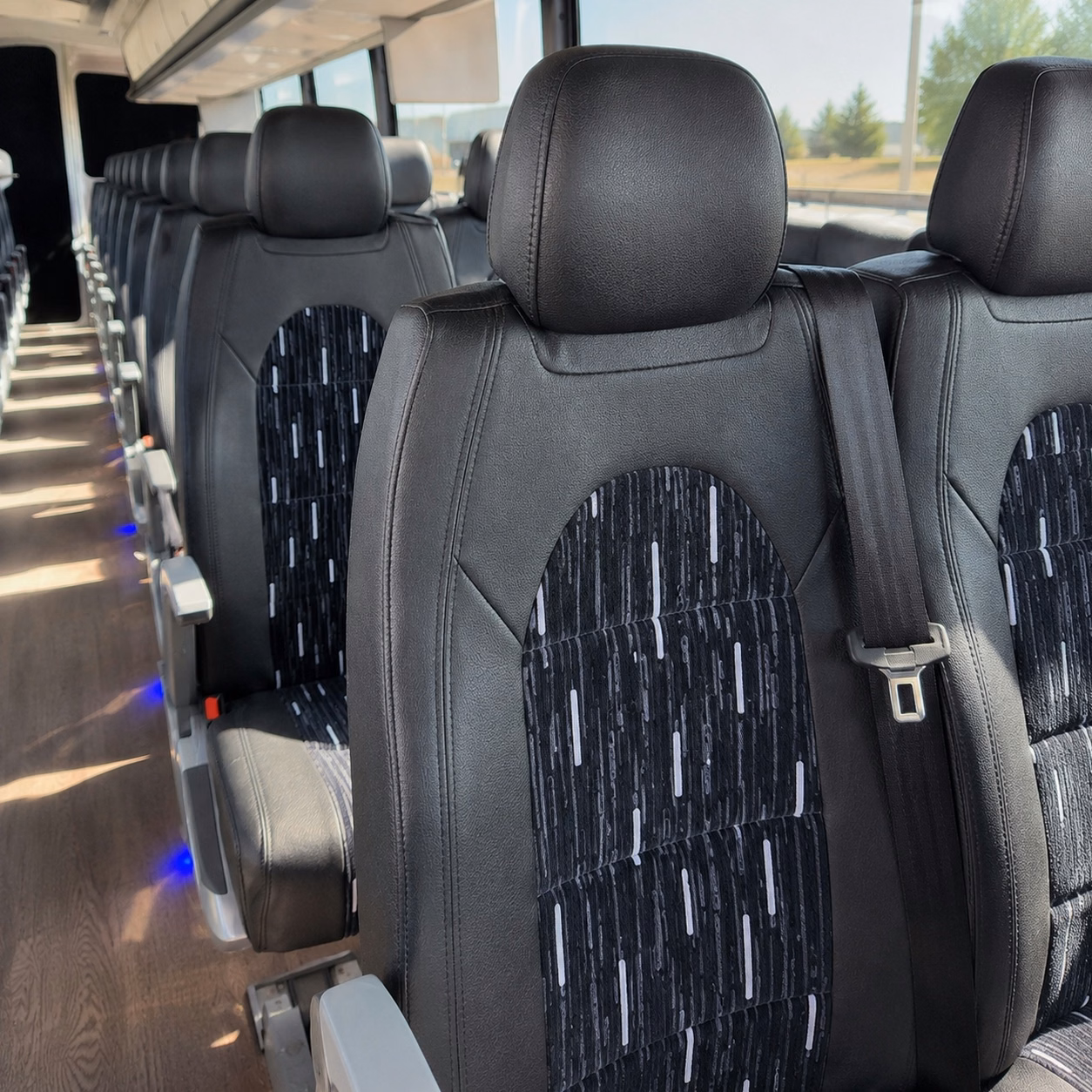 hemet charter bus rental interior